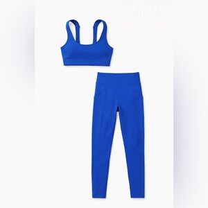 All Access Workout Set Cobalt Blue Leggings & Sports Bra size XS